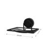 Airgrip Premium Matt Black SS Soap Rack | Bathroom Organizer | No Drilling | Vacuum Suction | 1kg Capacity | Reusable | Bathroom Accessories