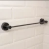 Airgrip Matt Black SS Towel Bar | Bathroom Towel Rod | No Drilling | Vacuum Suction | 3kg Capacity | Reusable | Bathroom Accessories