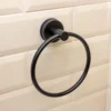 Airgrip Matt Black Towel Ring | No Drilling | Vacuum Suction | 1kg Capacity | Reusable | Bathroom Accessories