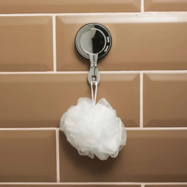 Airgrip Premium Silver Wall Hooks | Bathroom Accessories | No Drilling | Vacuum Suction | 5kg Capacity | Reusable | Kitchen Accessories