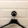 Airgrip Matt Black Dress Hanger | Wall Mounted Clothing Bar | No Drilling | Vacuum Suction | 3kg Capacity | Reusable | Bathroom Accessories Organizer