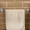 Airgrip Silver SS Towel Bar | Bathroom Towel Rod | No Drilling | Vacuum Suction | 3kg Capacity | Reusable | Bathroom Accessories