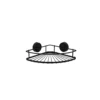 Airgrip Matt Black SS Corner Rack | Bathroom Shelf | No Drilling | Vacuum Suction | 3kg Capacity | Reusable | Bathroom Accessories Organizer