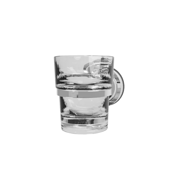 Airgrip Silver SS Tumbler Holder | Bathroom Accessories with Hooks | No Drilling | Vacuum Suction | 1kg Capacity | Reusable | Bathroom Accessories