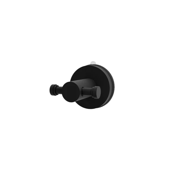 Airgrip Matt Black Dress Hanger | Wall Mounted Clothing Bar | No Drilling | Vacuum Suction | 3kg Capacity | Reusable | Bathroom Accessories Organizer