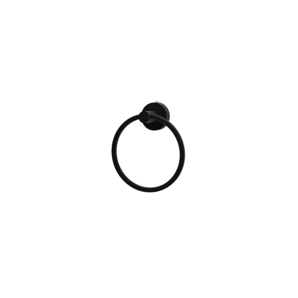 Airgrip Matt Black Towel Ring | No Drilling | Vacuum Suction | 1kg Capacity | Reusable | Bathroom Accessories