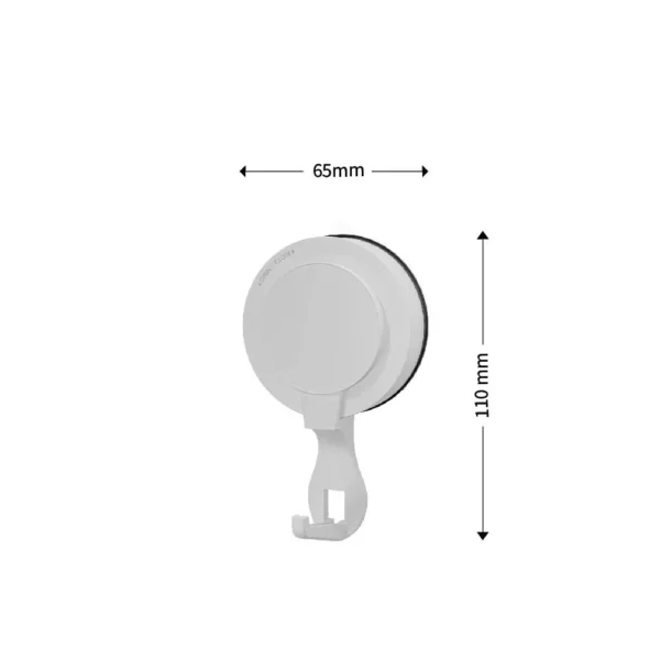 Airgrip Premium White Wall Hooks Bathroom Accessories | No Drilling | Vacuum Suction | 5kg Capacity | Reusable | Kitchen Accessories