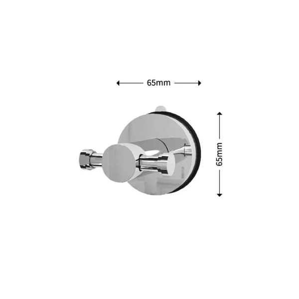 Airgrip Silver Dress Hanger | Wall Mounted Clothing Bar | No Drilling | Vacuum Suction | 3kg Capacity | Reusable | Bathroom Accessories Organizer