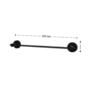 Airgrip Matt Black SS Towel Bar | Bathroom Towel Rod | No Drilling | Vacuum Suction | 3kg Capacity | Reusable | Bathroom Accessories