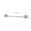 Airgrip Silver SS Towel Bar | Bathroom Towel Rod | No Drilling | Vacuum Suction | 3kg Capacity | Reusable | Bathroom Accessories
