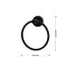 Airgrip Matt Black Towel Ring | No Drilling | Vacuum Suction | 1kg Capacity | Reusable | Bathroom Accessories
