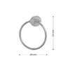 Airgrip Silver Towel Ring | No Drilling | Vacuum Suction | 1kg Capacity | Reusable | Bathroom Accessories