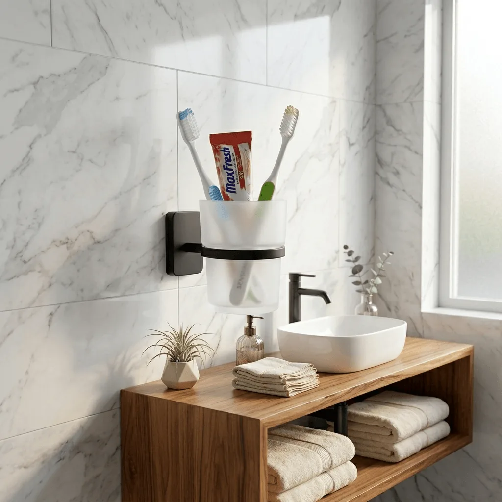 9 Must-Have Toothbrush Tumbler Holders That Make Your Bathroom Look Luxurious 1 bathroom-tumbler-holder